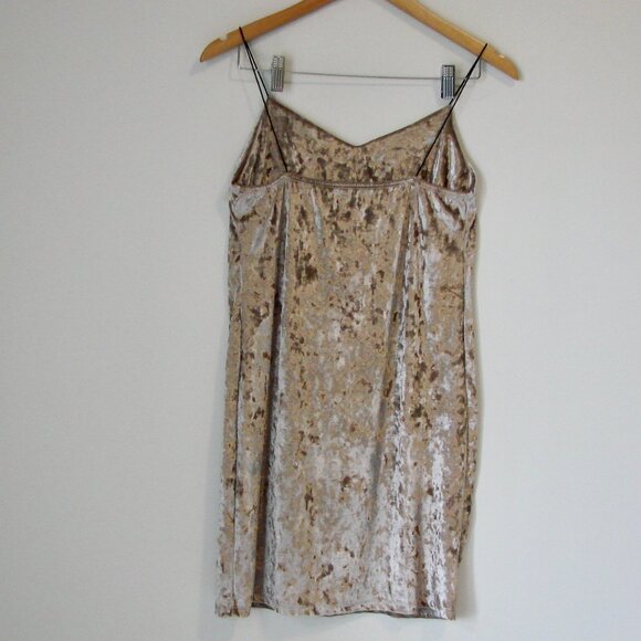 Polly & Esther Velvet Mini Slip Dress Spaghetti Straps Bodycon Party Medium - Picture 12 of 16